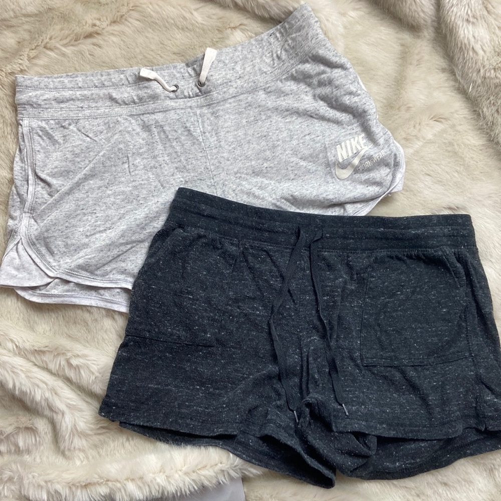 2pc Bundle Set/2 athletic Cotton Shorts for bike riding workouts yoga etc